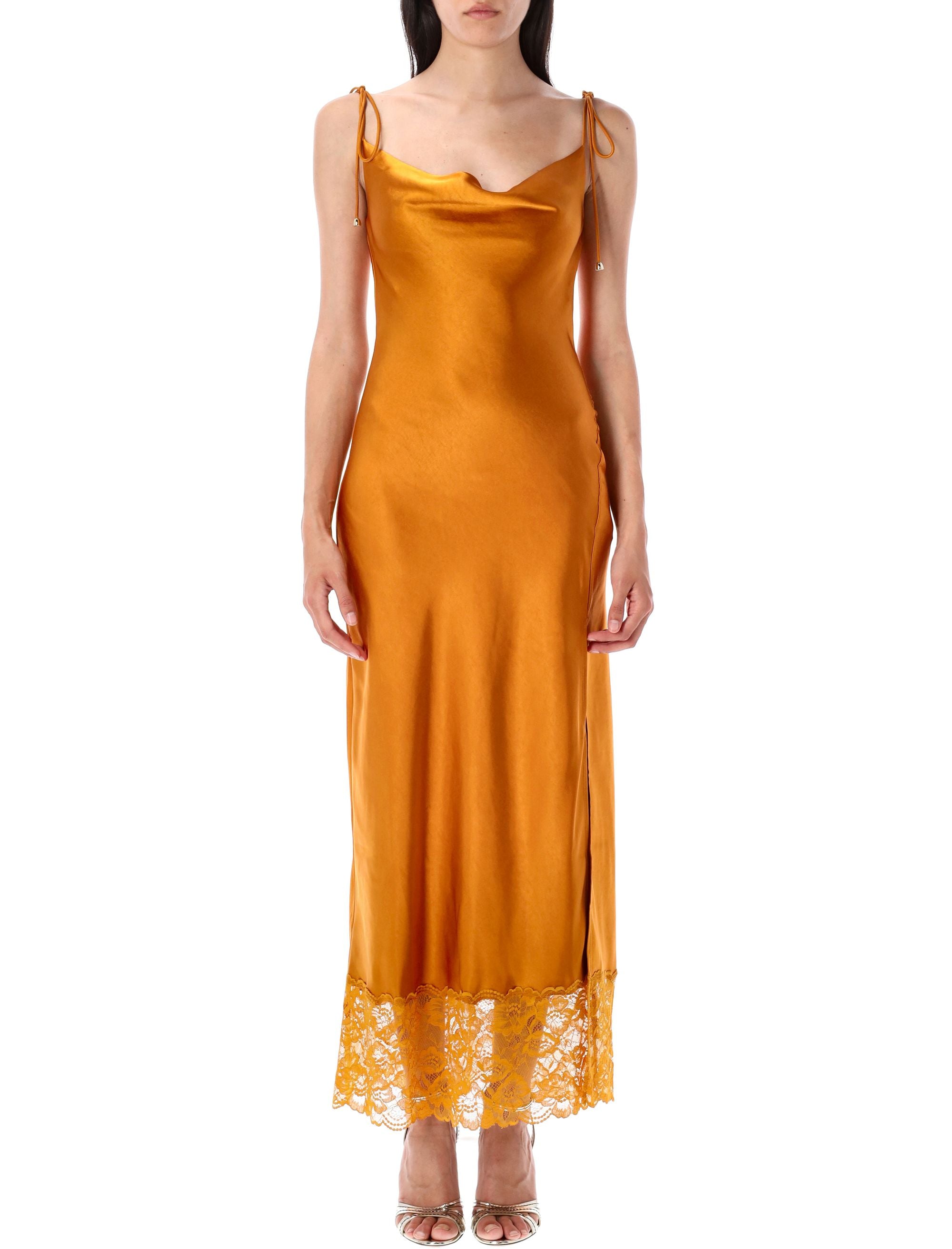 SELF-PORTRAIT Elegant Satin Midi Dress for Women