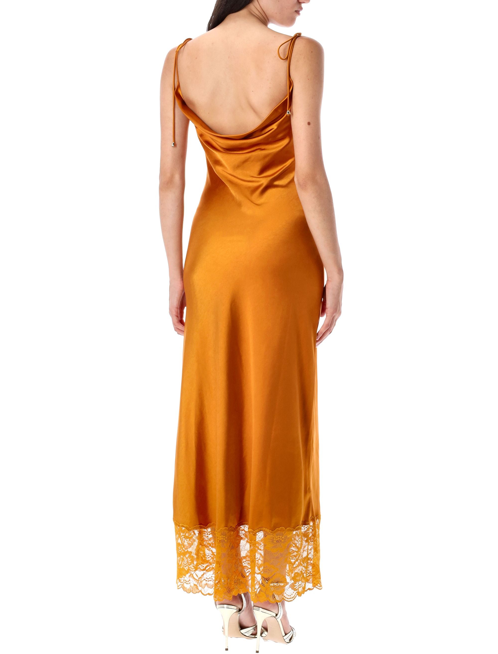 SELF-PORTRAIT Elegant Satin Midi Dress for Women