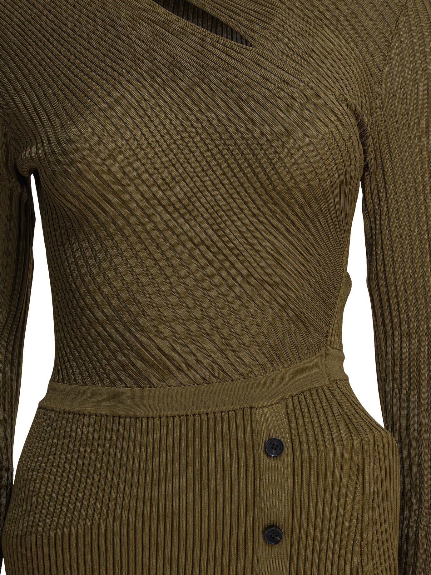 SELF-PORTRAIT Cut Out Rib Knit Mini Dress