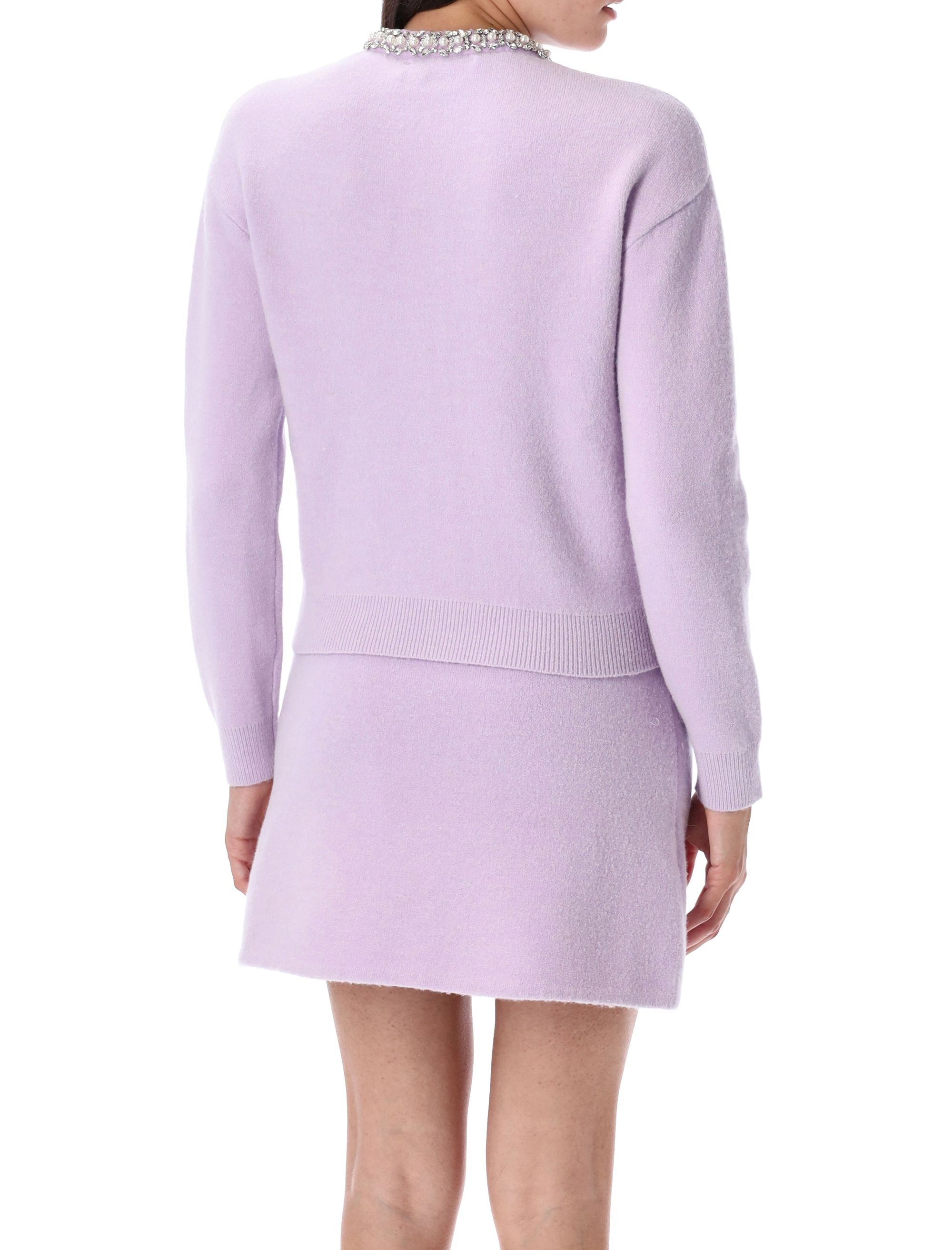 SELF-PORTRAIT Crystal Trim Cardigan - Women’s Outerwear