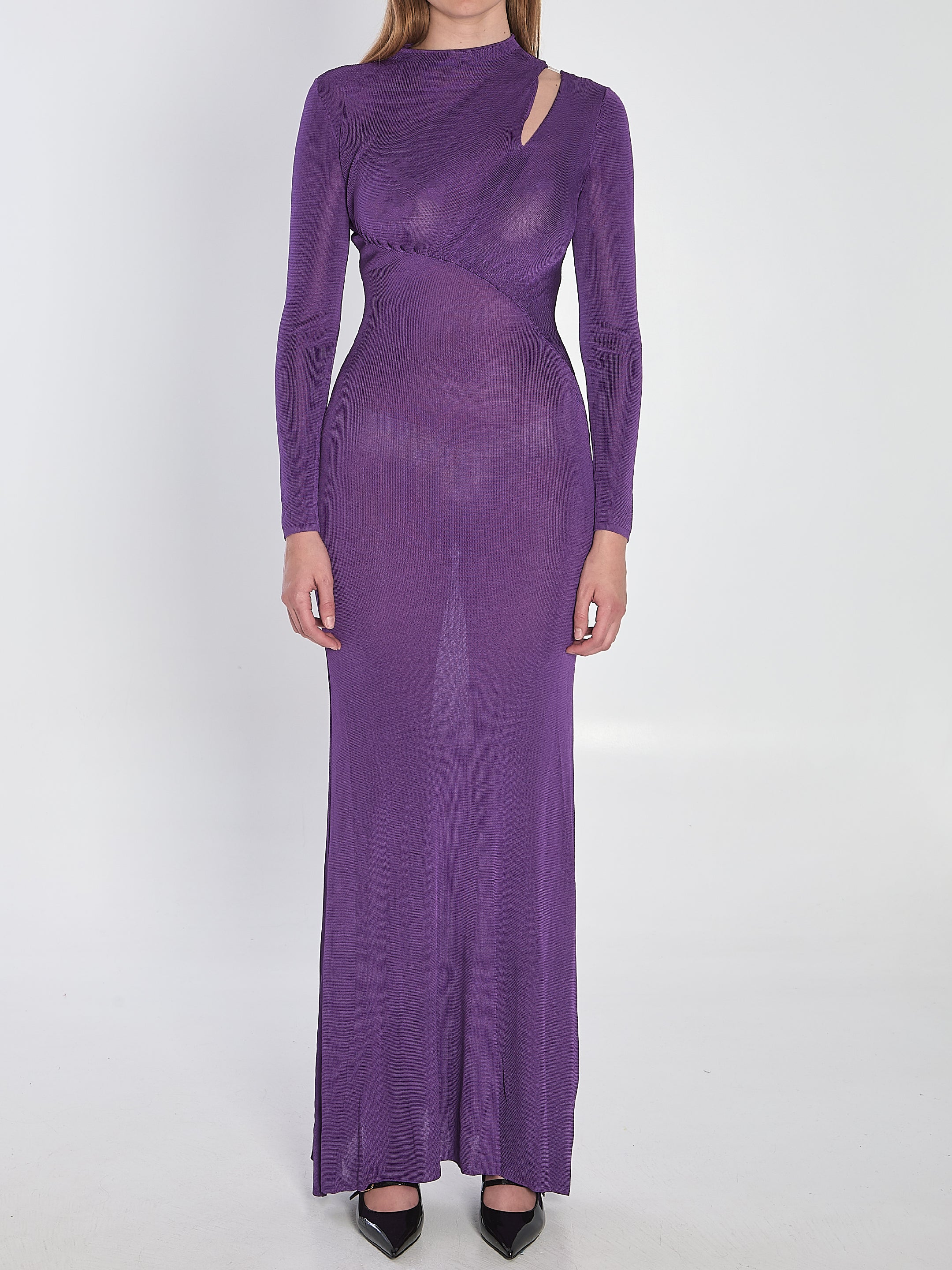 SELF-PORTRAIT Viscose Knit Maxi Dress - Size S