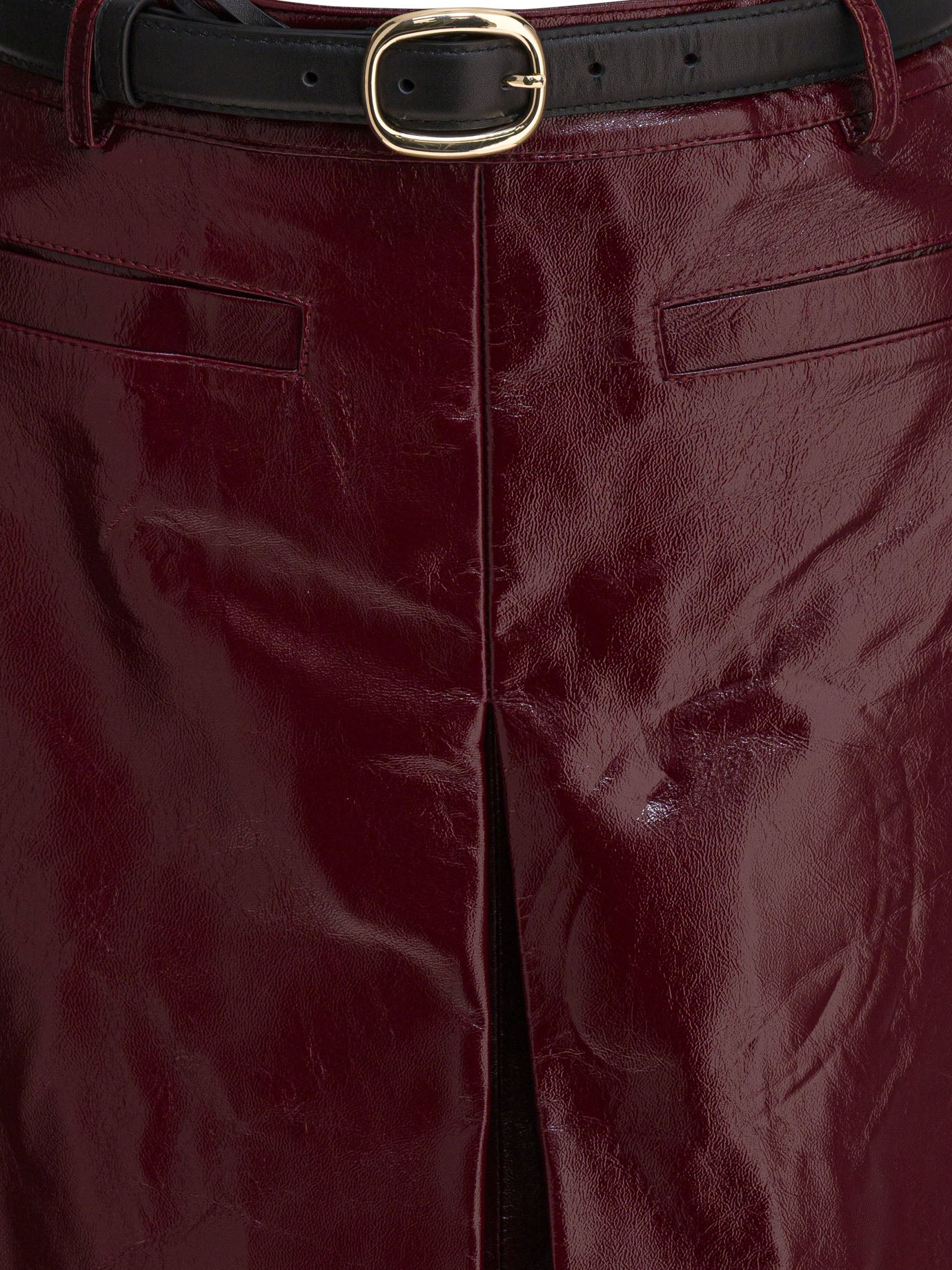 SELF-PORTRAIT Stylish Leather Mini Skirt