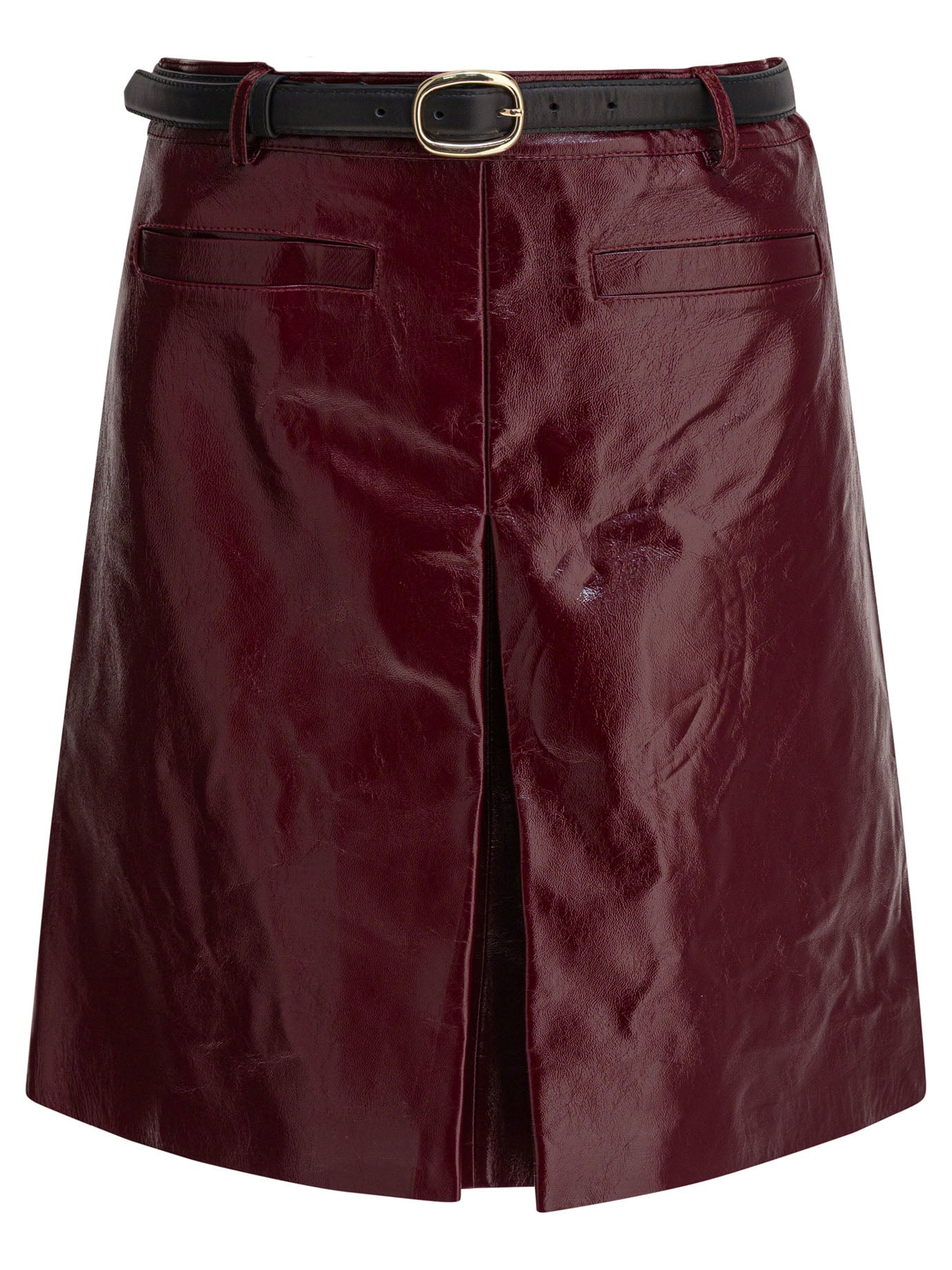 SELF-PORTRAIT Stylish Leather Mini Skirt