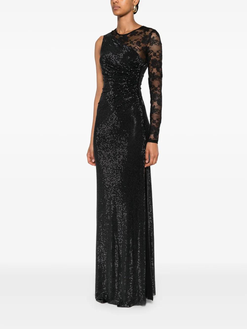 SELF-PORTRAIT Maxi Dress with Rhinestone Embellishments - FW25