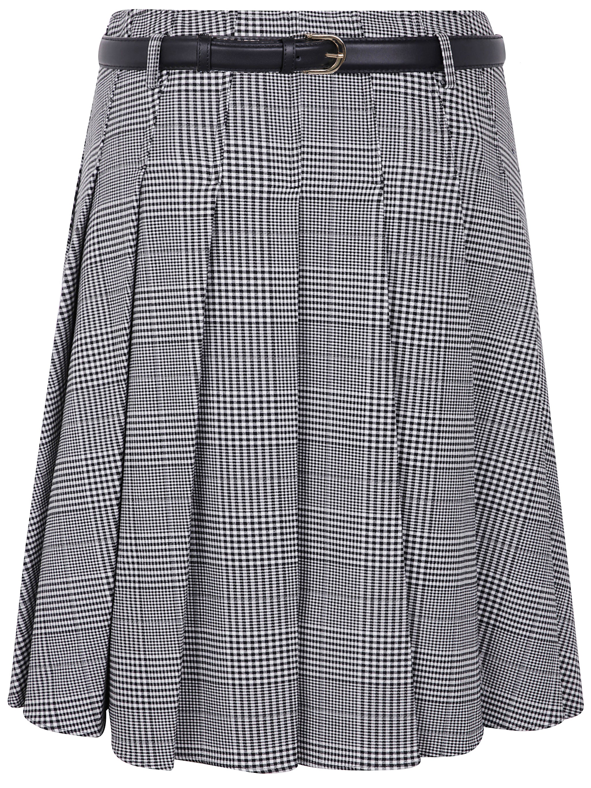SELF-PORTRAIT Prince of Wales Check Pleated Midi Skirt