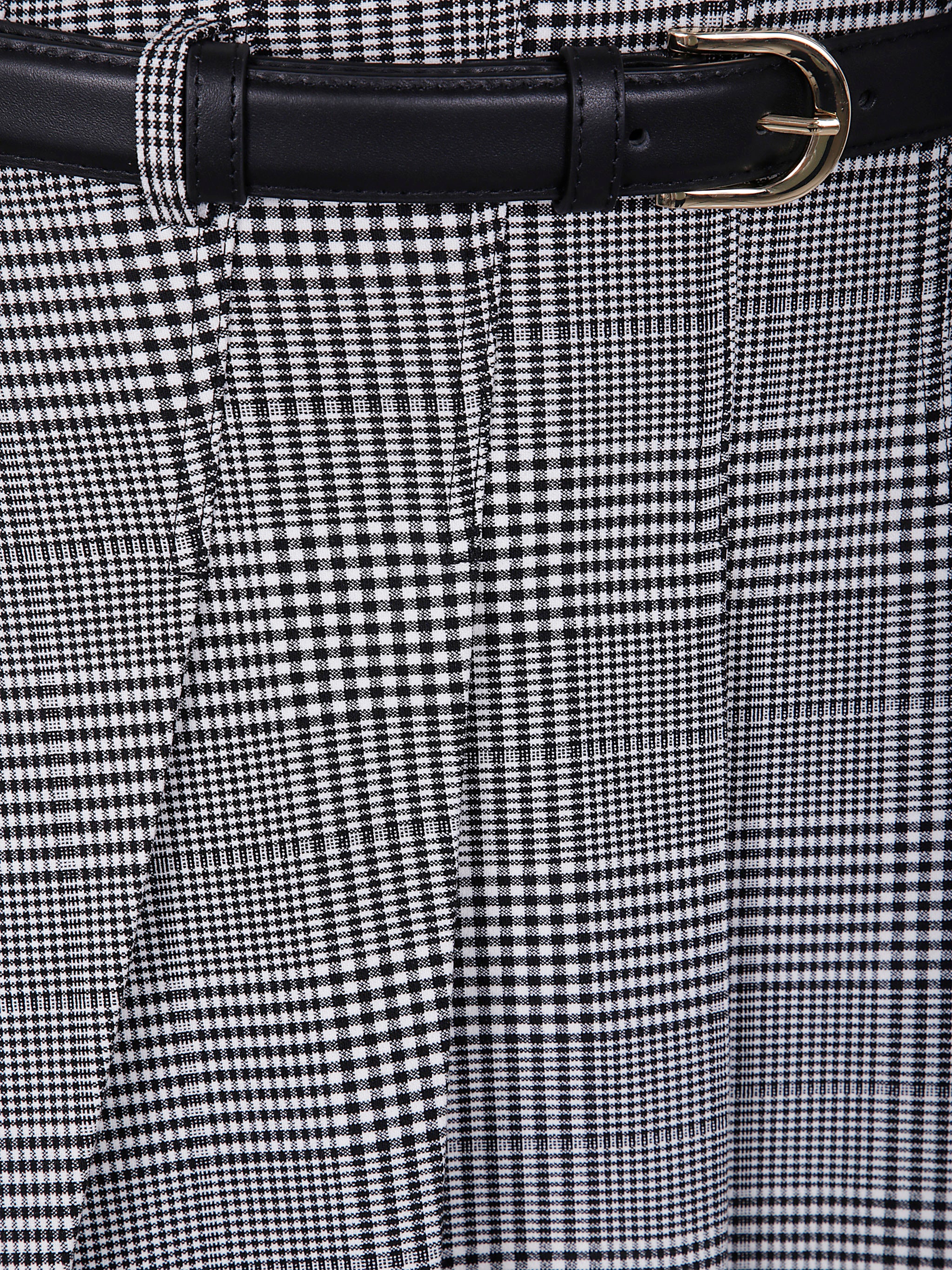 SELF-PORTRAIT Prince of Wales Check Pleated Midi Skirt