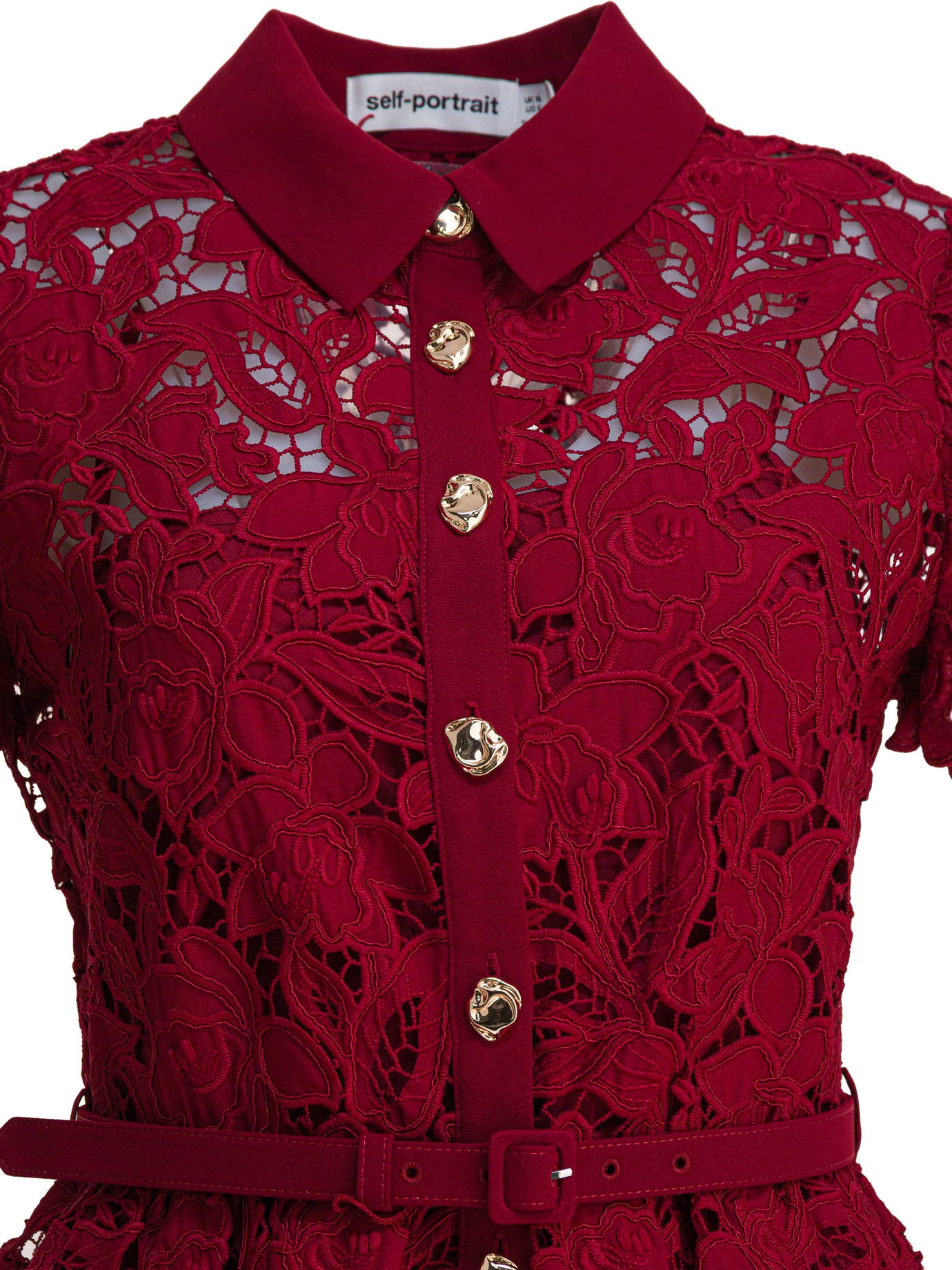 SELF-PORTRAIT Lace Collared Mini Dress