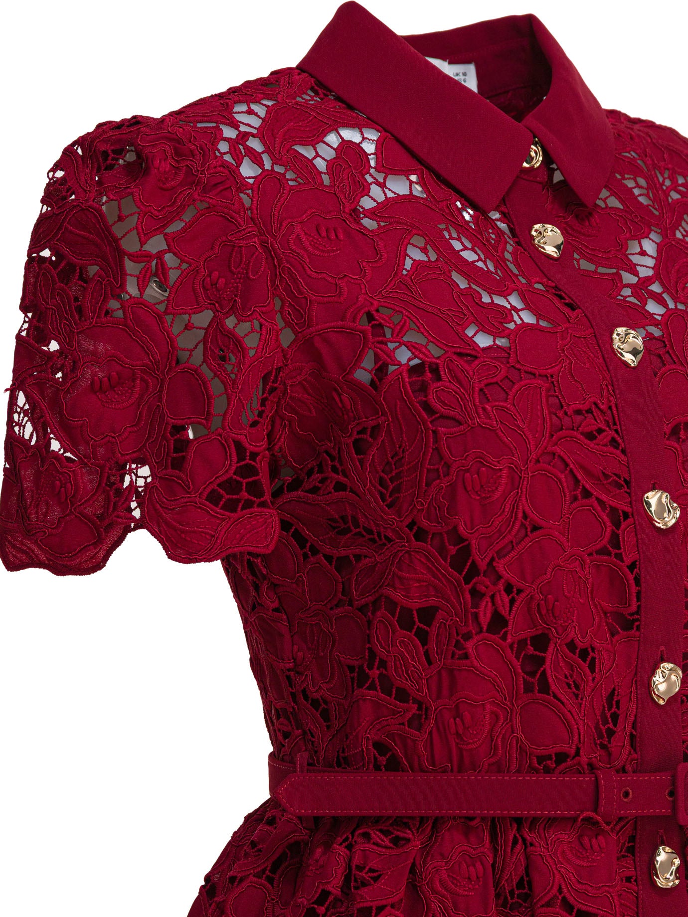 SELF-PORTRAIT Lace Collared Mini Dress