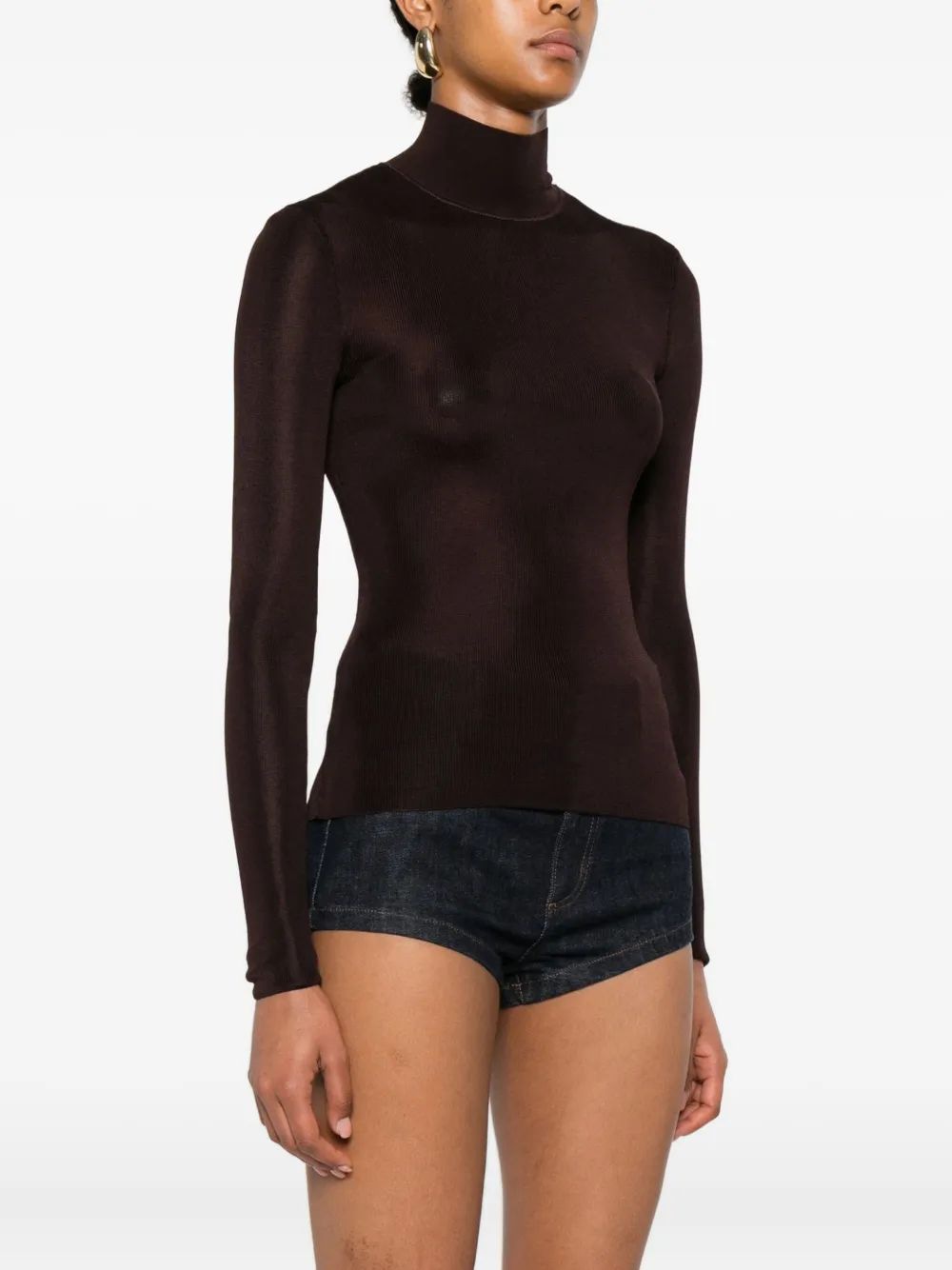 SELF-PORTRAIT High Neck Elastic Top - Size S