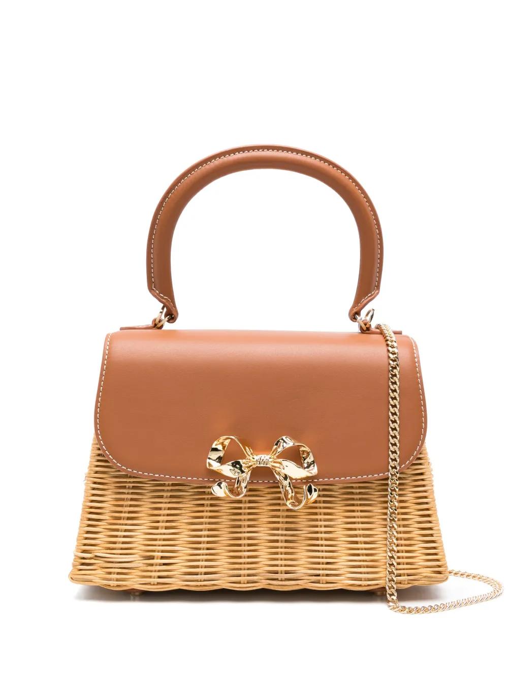 SELF-PORTRAIT Rattan Mini Bow Handbag - Elevate Your Style