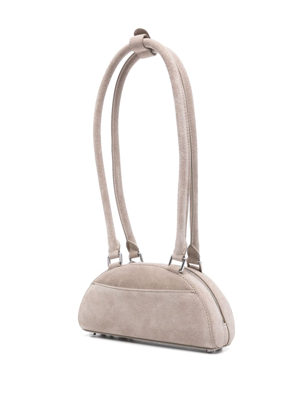 SELF-PORTRAIT Mini Suede Shoulder Handbag with Bow Detailing