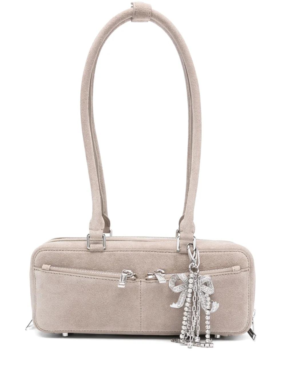 SELF-PORTRAIT Baguette Handbag with Charm Shoulder Strap
