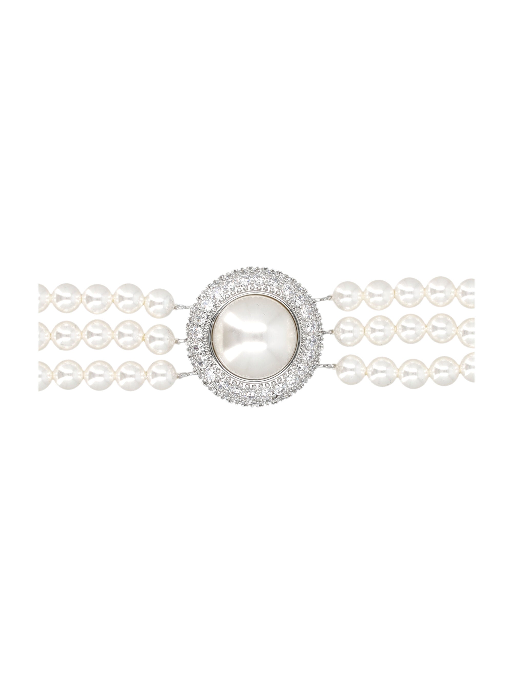 SELF-PORTRAIT Mini Crystal Pearl Choker