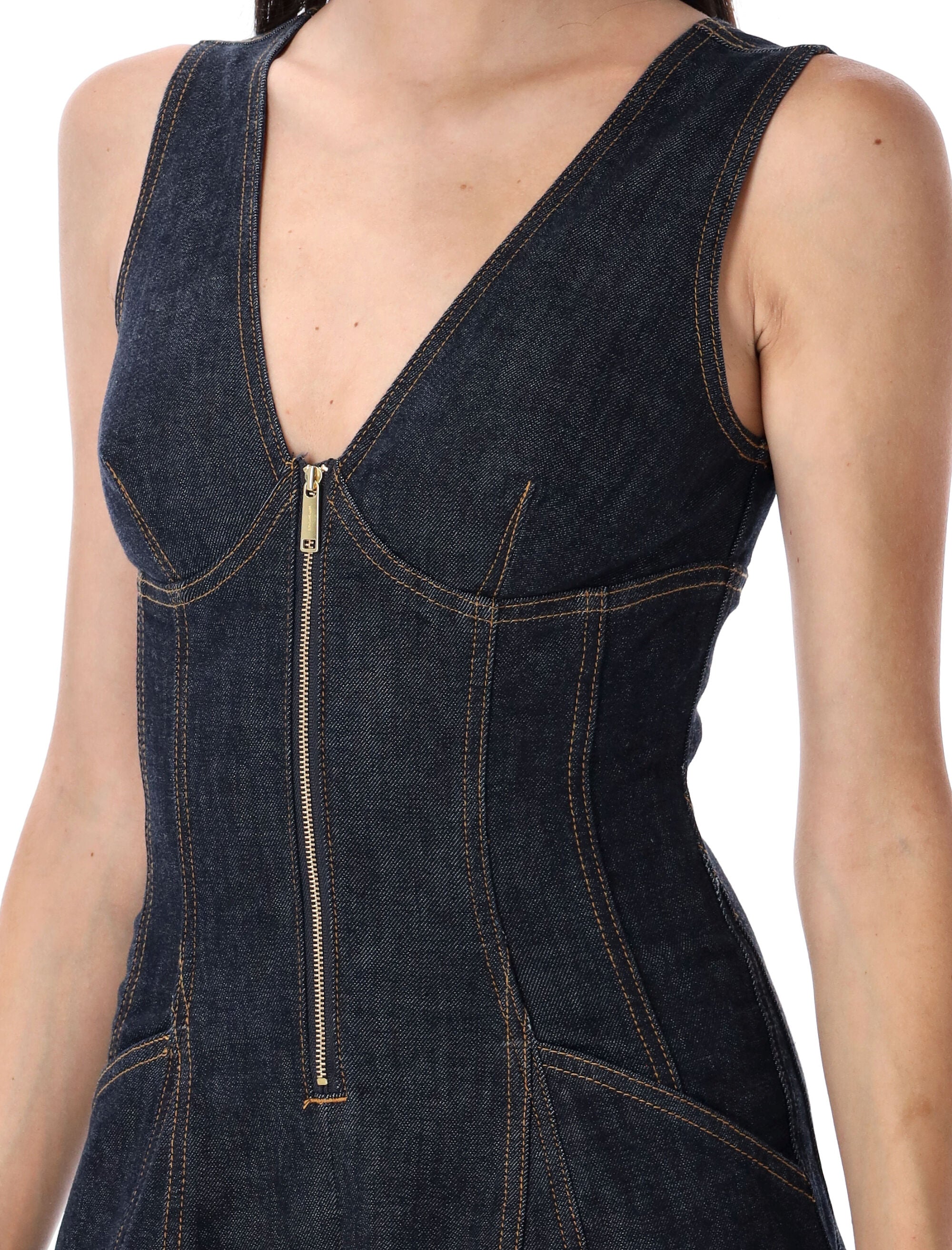 SELF-PORTRAIT Women's Denim Mini Dress