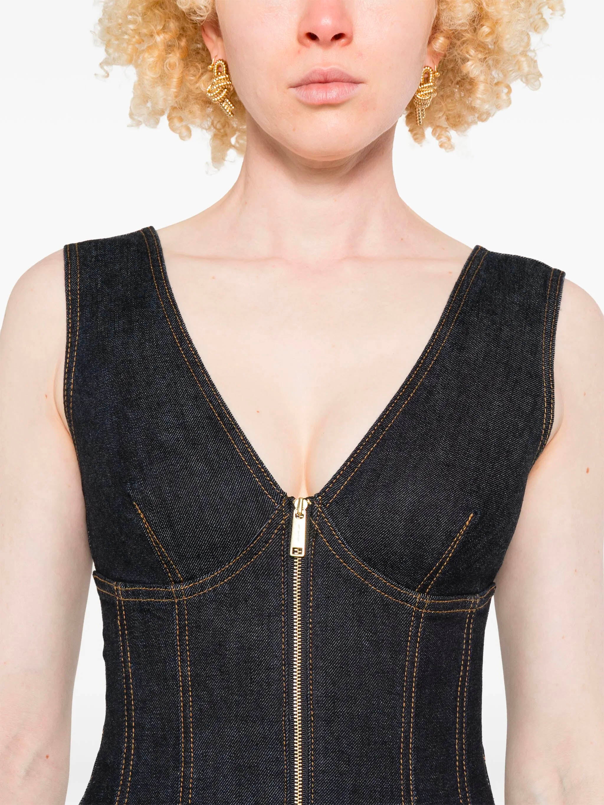 SELF-PORTRAIT V-Neck Mini Dress with Flared Skirt - Size 6