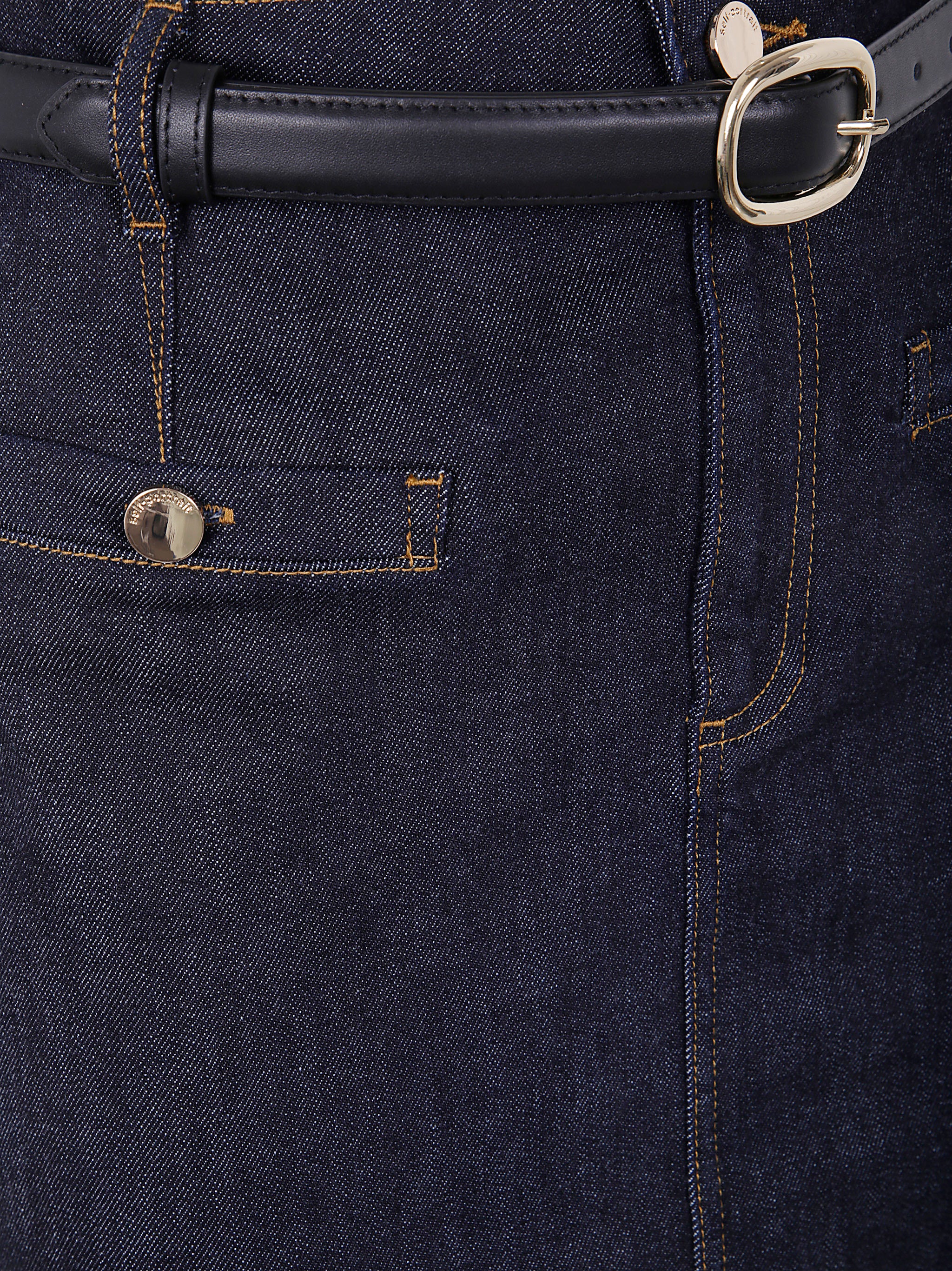 SELF-PORTRAIT Pencil Denim Skirt