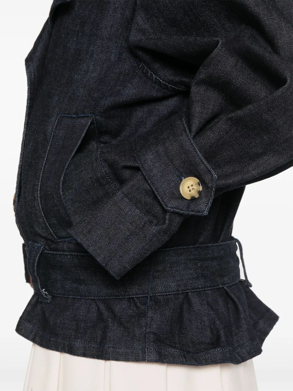 SELF-PORTRAIT Oversized Denim Trench Jacket - Size 6