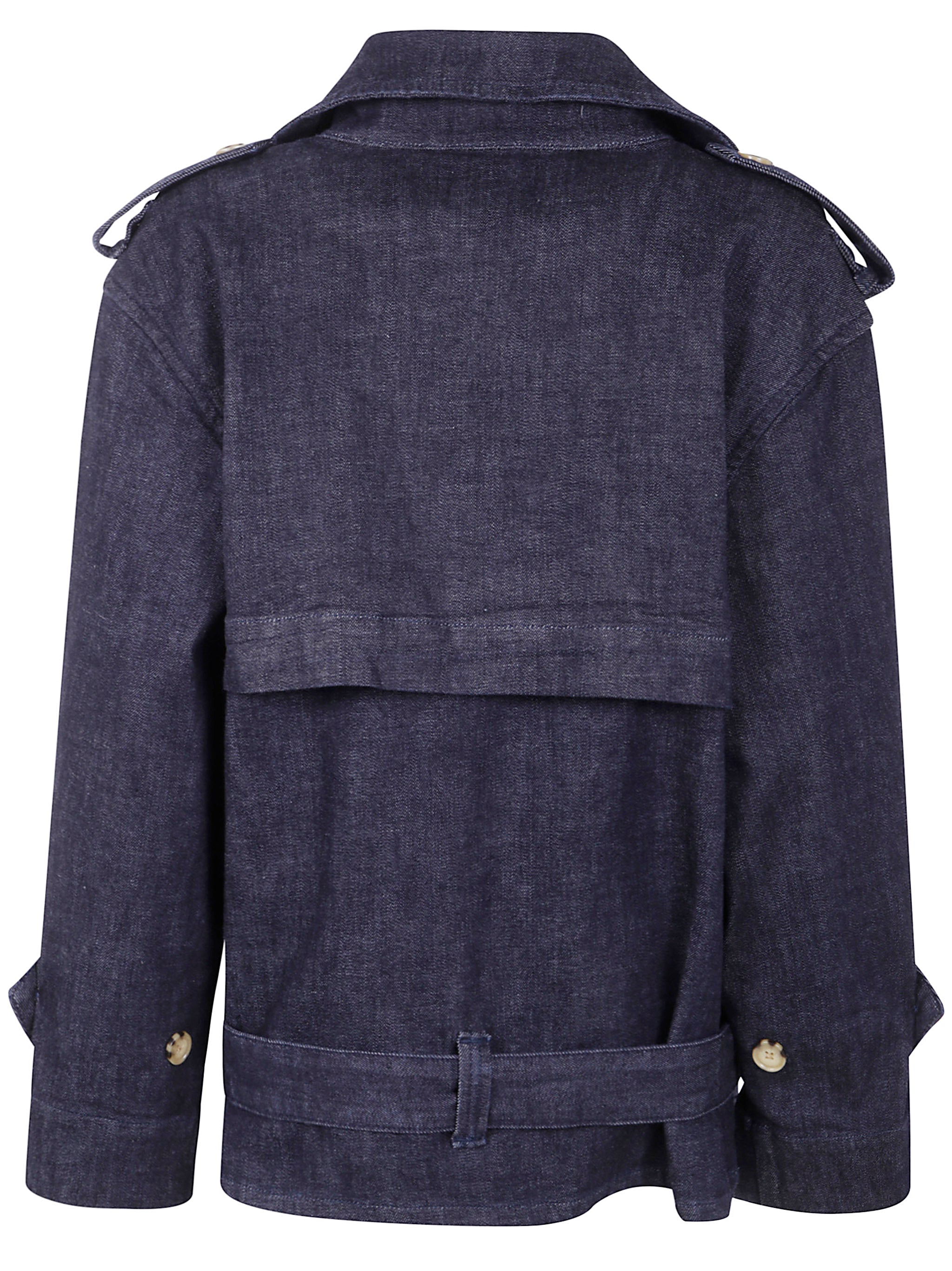 SELF-PORTRAIT Women's Denim Trench Jacket