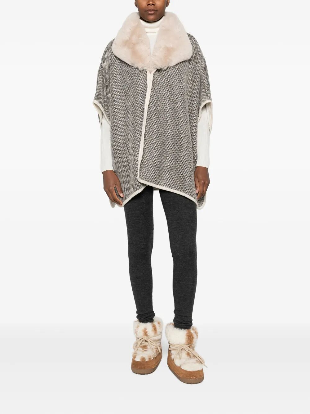 BLUGIRL Fur Edge Cape for Women - Fall/Winter 2025