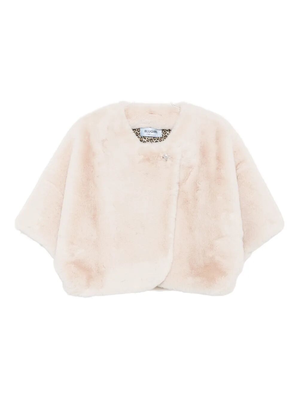 BLUGIRL Fur Edge Cape with Buttons
