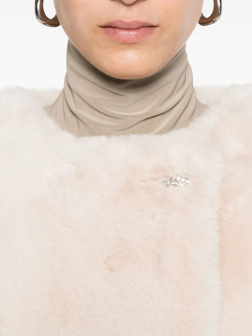 BLUGIRL Fur Edge Cape with Buttons