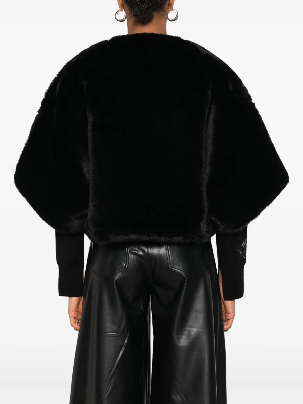 BLUGIRL Fur Edge Button Cape