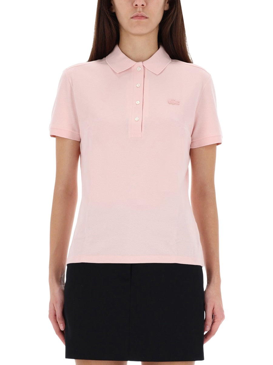 LACOSTE Signature Polo Shirt with Logo - Size 36 FR