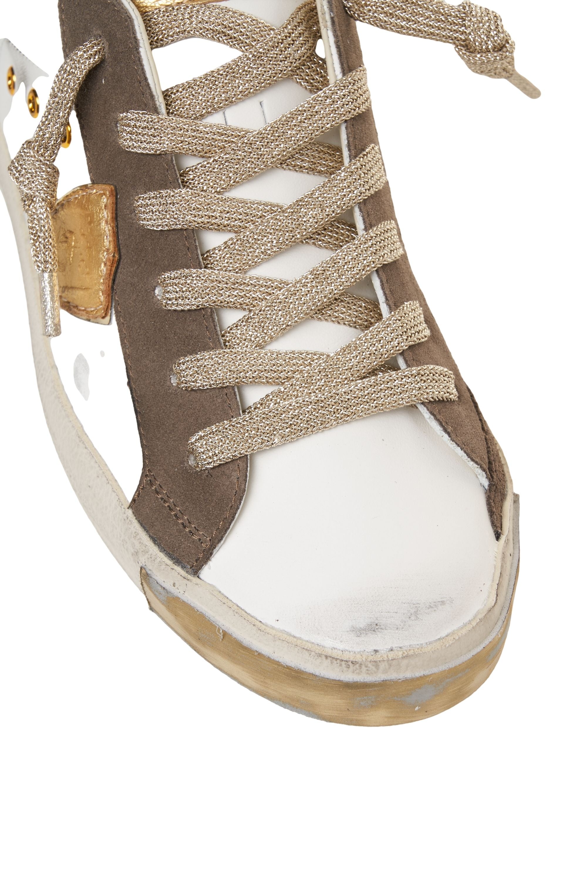 PHILIPPE MODEL Low Top Vintage-Inspired Glitter Sneakers for Women