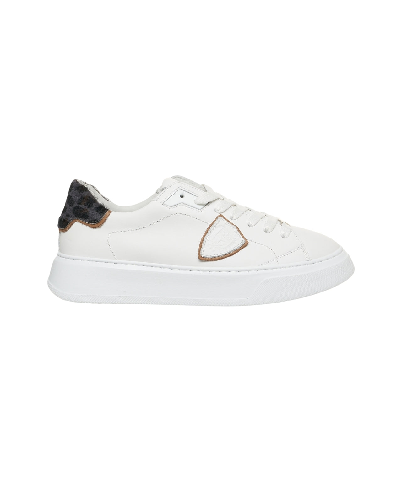 PHILIPPE MODEL Mini Elegant Sneaker with Pony Hair Detail