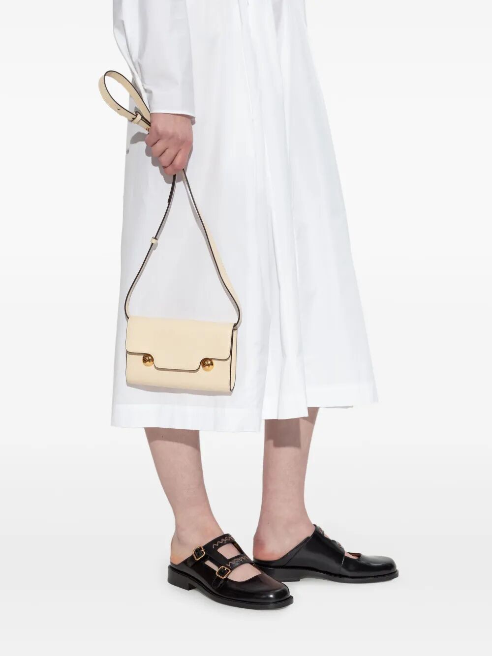 MARNI Logo Debossed Mini Shoulder Handbag