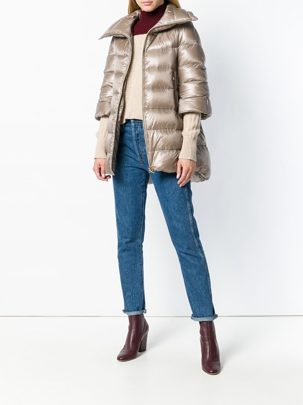 HERNO Elegant Three-Quarter Sleeve Down Jacket