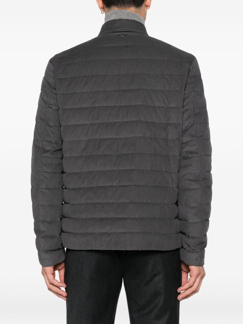 HERNO Men's Quilted Down Jacket with Flap Chest Pockets