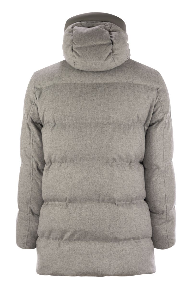 HERNO Luxury Cashmere and Silk Down Jacket