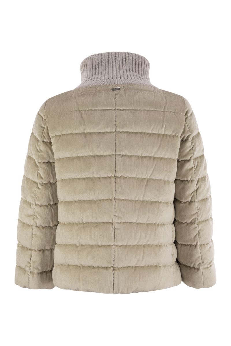 HERNO Dusty Velvet Resort Mini Hooded Jacket