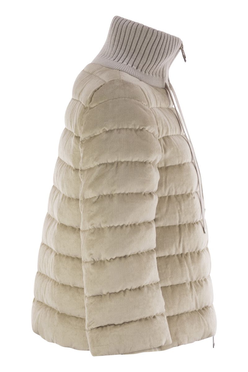 HERNO Dusty Velvet Resort Mini Hooded Jacket