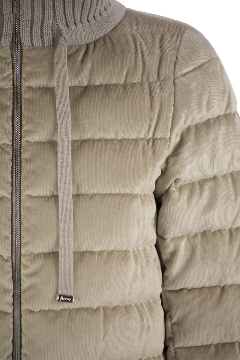 HERNO Dusty Velvet Resort Mini Hooded Jacket