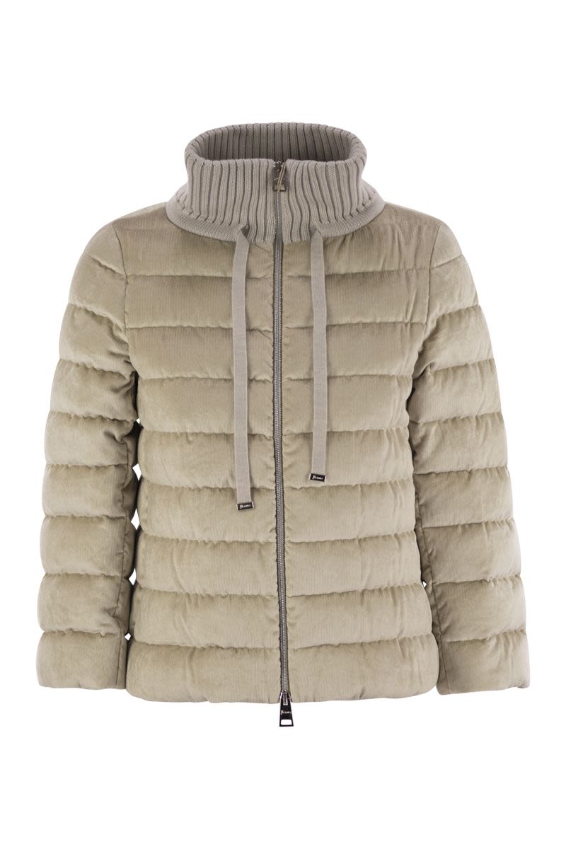 HERNO Dusty Velvet Resort Mini Hooded Jacket