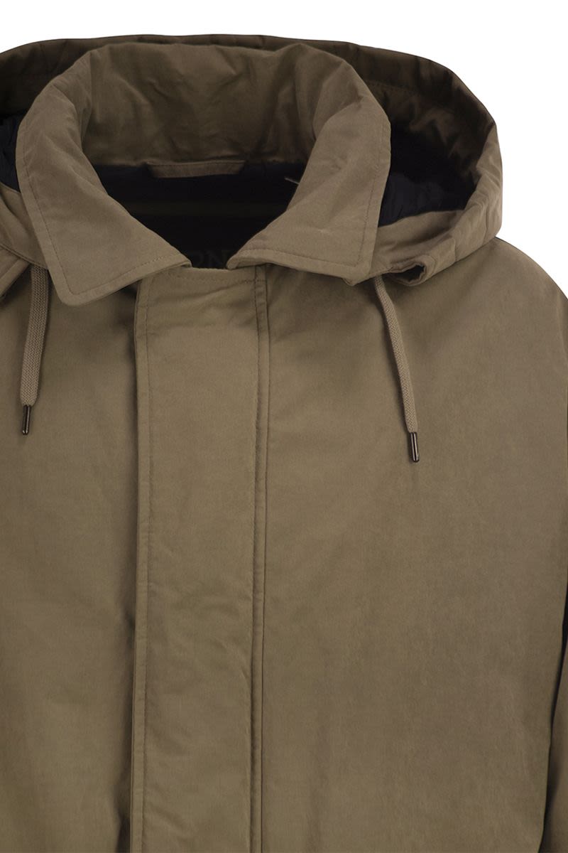 HERNO Long Parka Jacket in Technical Fabric