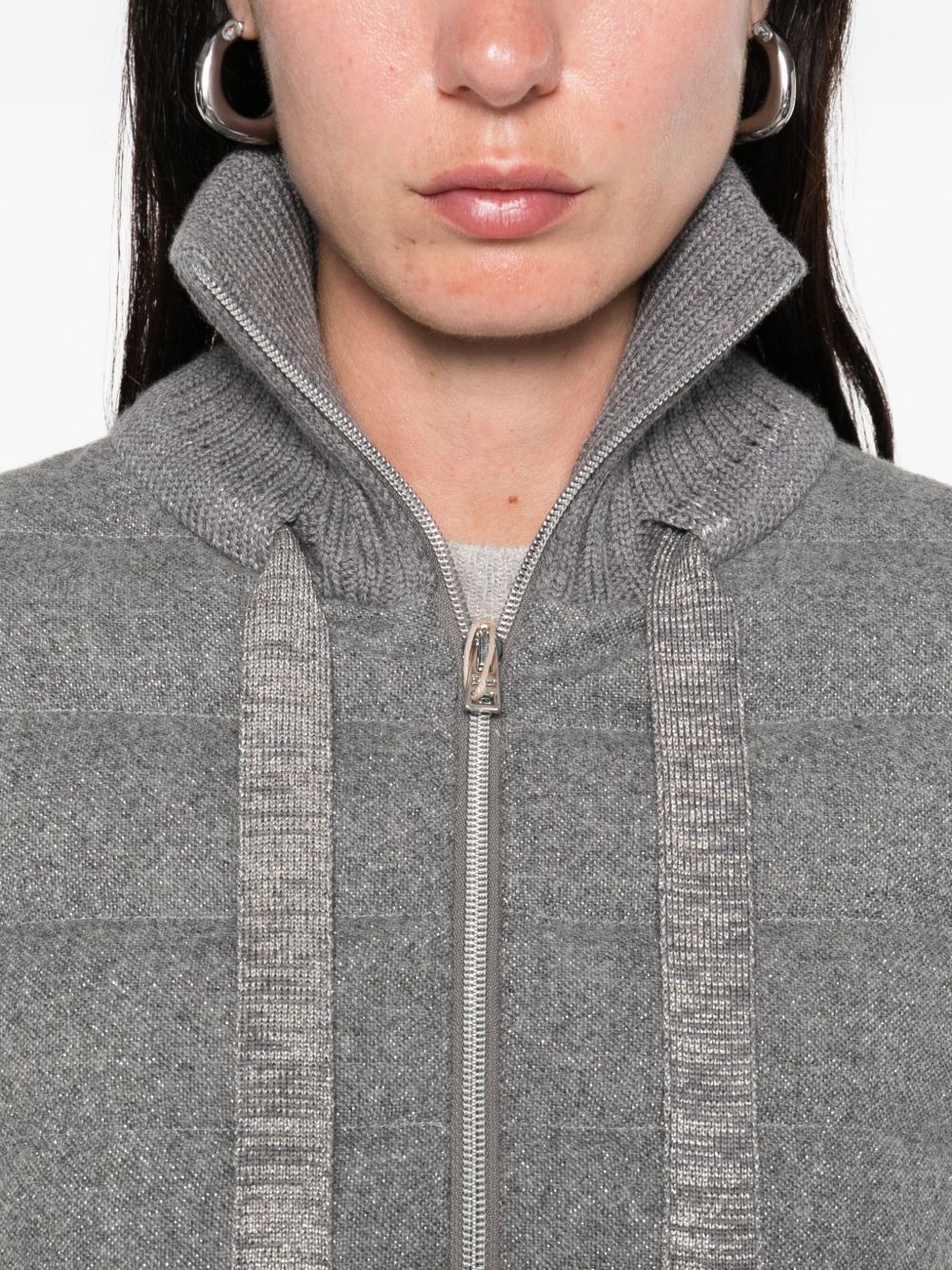 HERNO Stylish Women's Light Grey Outerwear Jacket