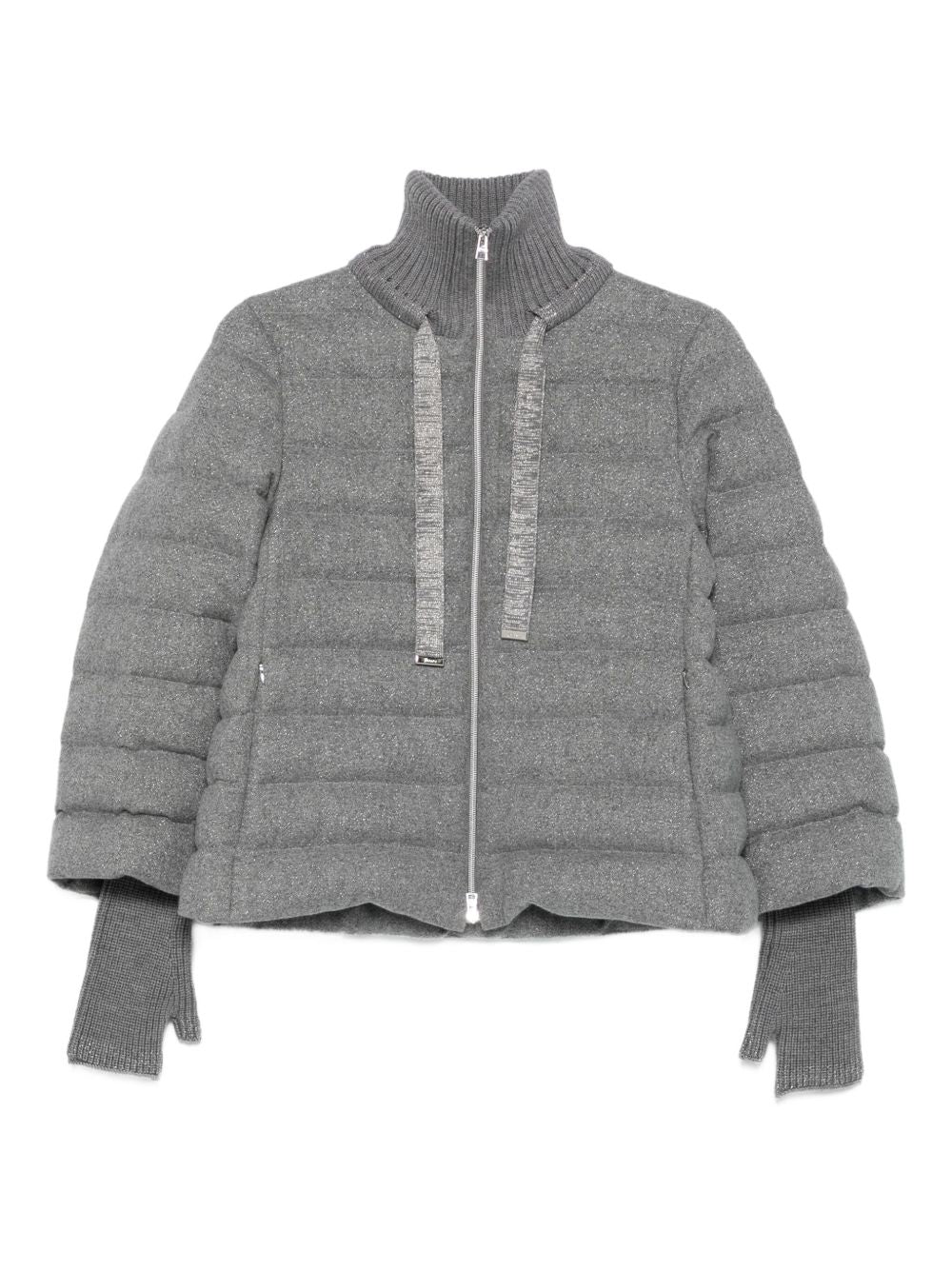 HERNO Stylish Women's Light Grey Outerwear Jacket