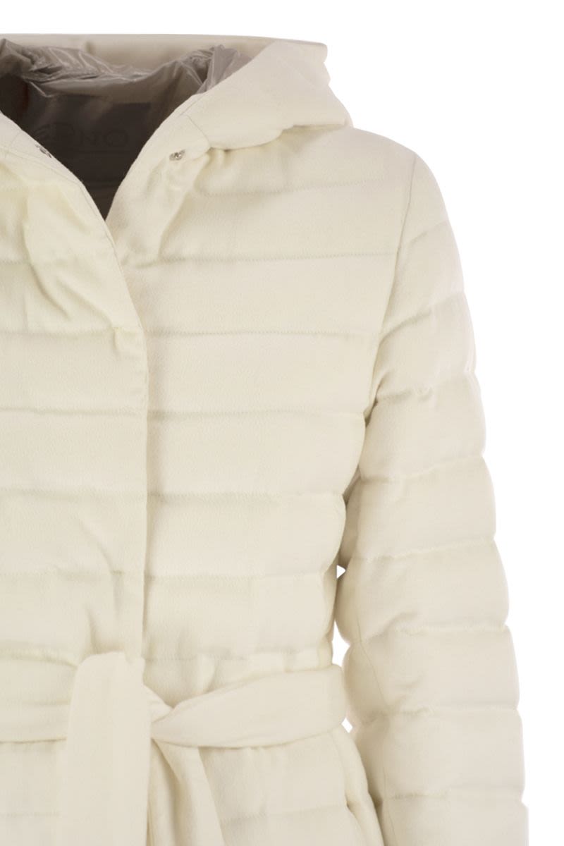 HERNO Silk and Cashmere Down Kimono Jacket - Regular Fit