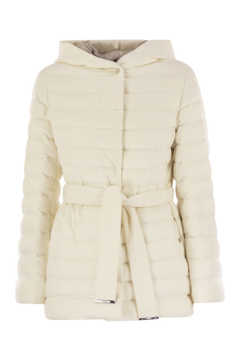 HERNO Silk and Cashmere Down Kimono Jacket - Regular Fit