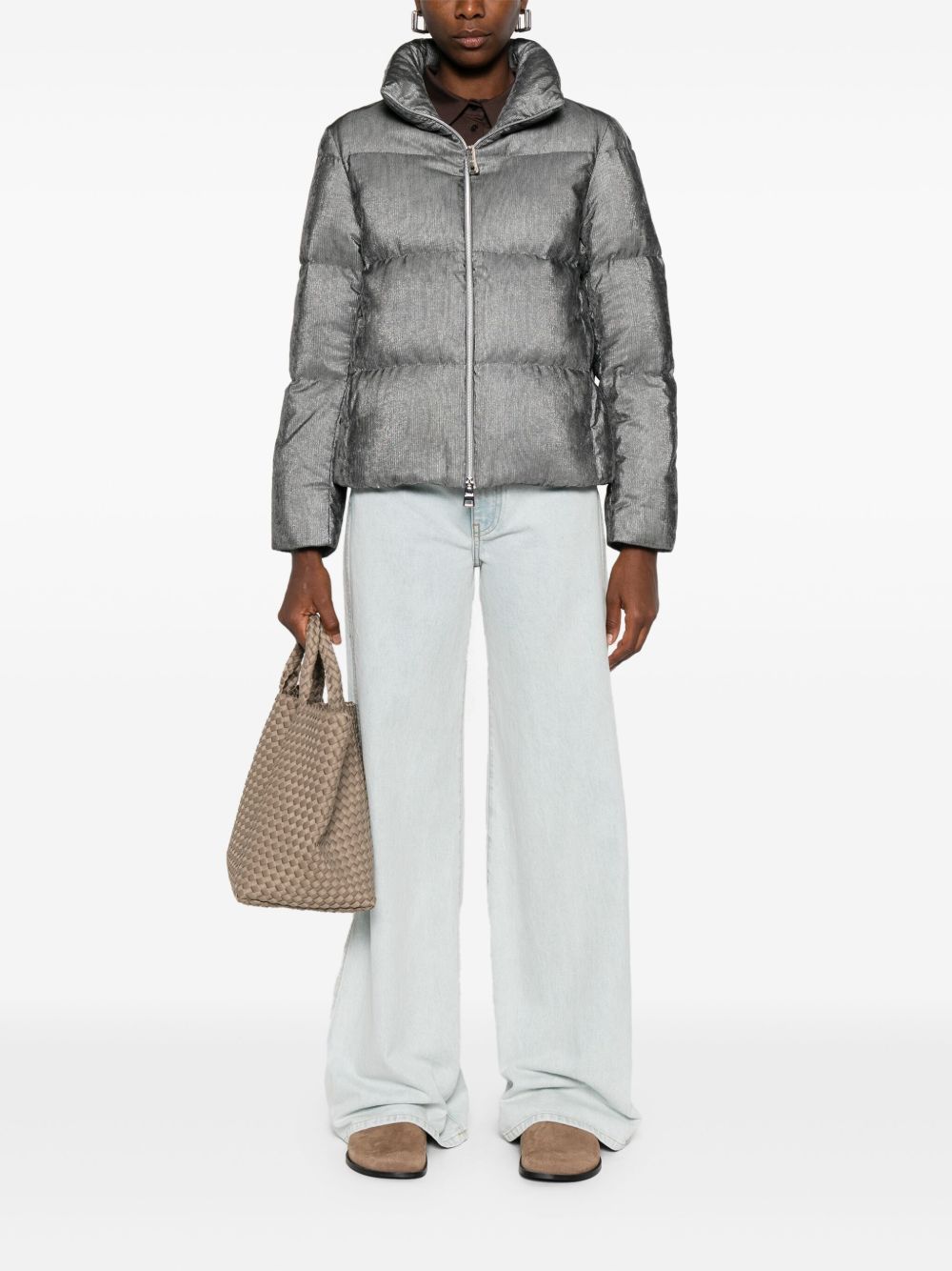 HERNO Mini Velvet Short Down Jacket
