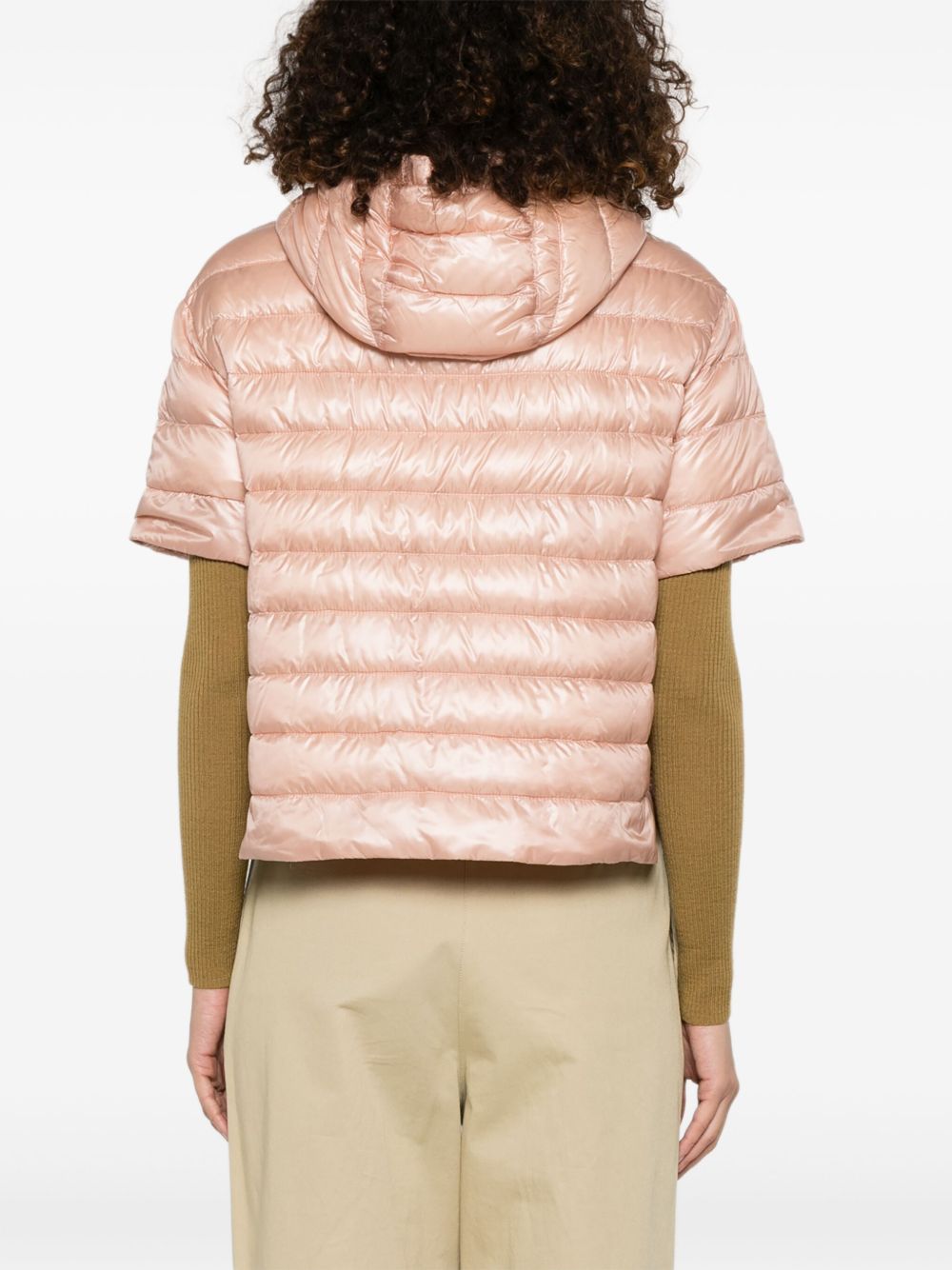 HERNO Women's Mini Short Down Jacket with Drawstring Hood