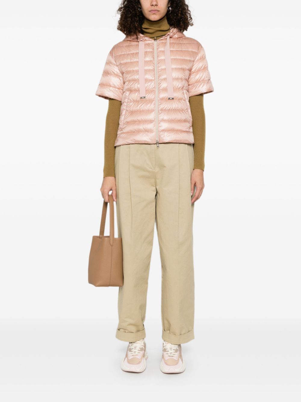 HERNO Women's Mini Short Down Jacket with Drawstring Hood