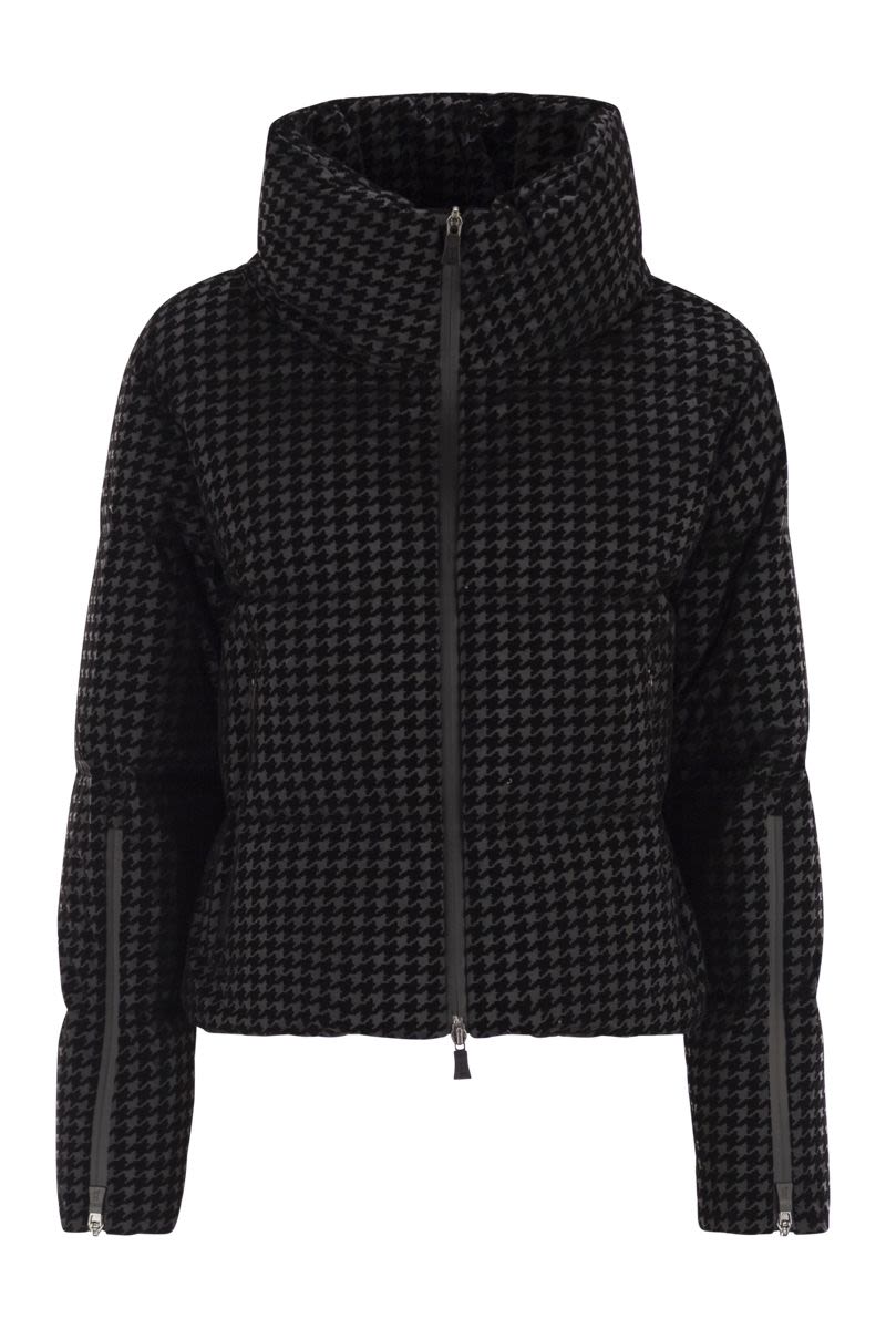 HERNO Houndstooth Pattern Down Jacket for Women