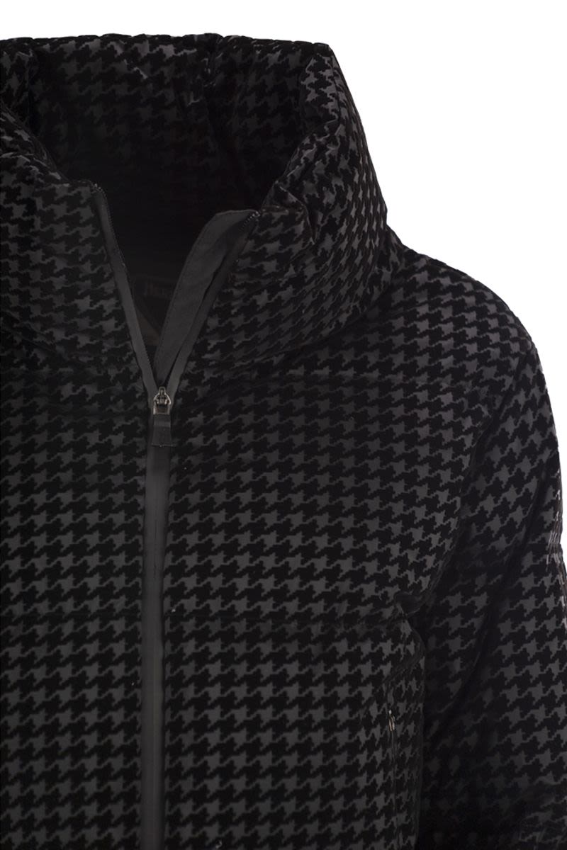 HERNO Houndstooth Pattern Down Jacket for Women