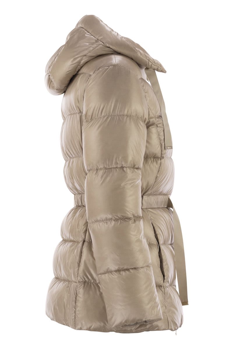 HERNO Ultralight Nylon Down Jacket with Drawstring Waist