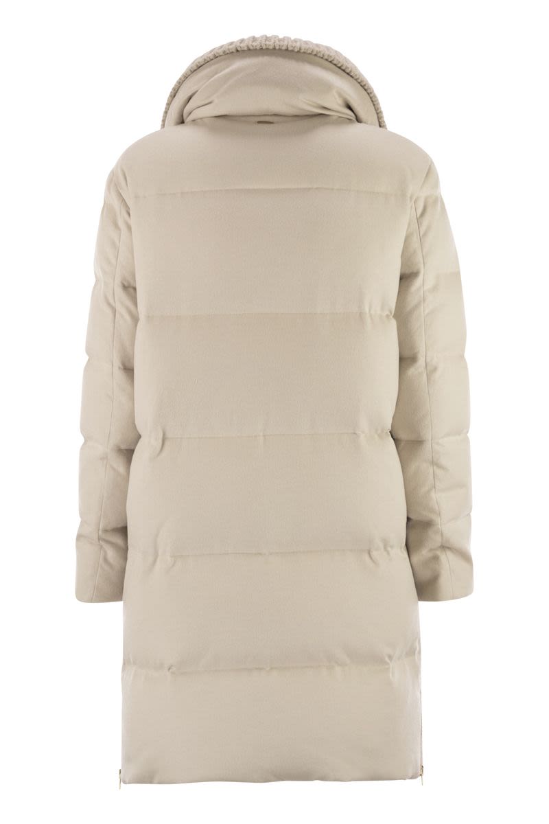 HERNO Cashmere and Silk Duvet Long Down Jacket