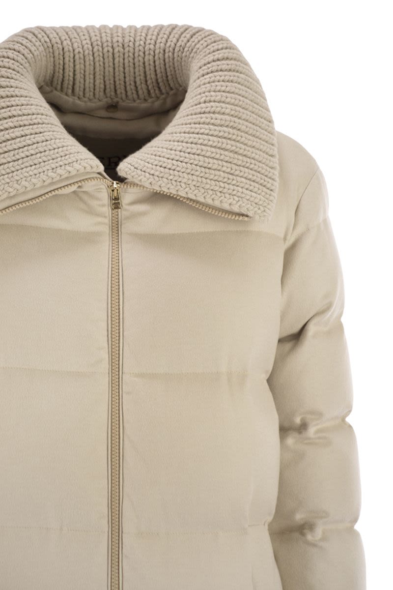 HERNO Cashmere and Silk Duvet Long Down Jacket
